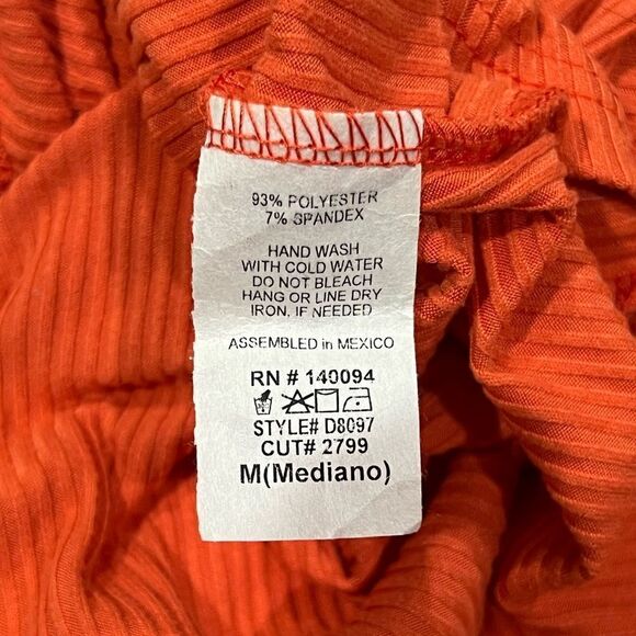 See You Monday Orange Wrap Dress Women’s Medium - Picture 3 of 5